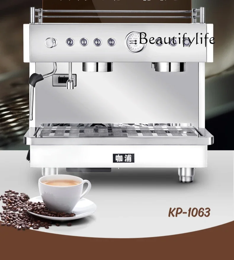 Double-Head Coffee Machine Commercial Italian Semi-automatic Quantitative High Cup Electronic Control Coffee Tea Shop