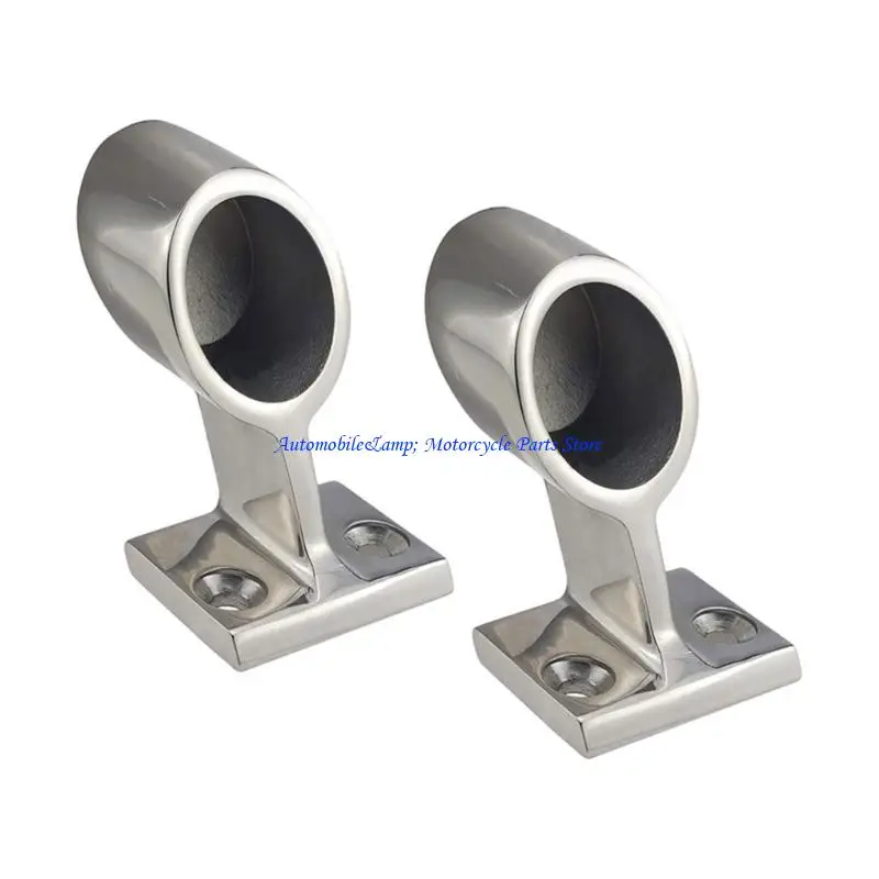 

H7BD 2pcs End/Center/Front Hand Mount Fitting Stainless Steel Bracket Stanchion