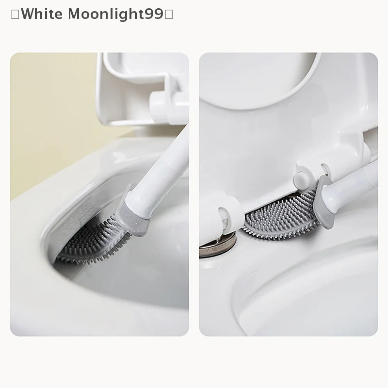 1Pc Toilet Bowl Brush, Toilet Brush Silicone Won't Damage Toilets, Wall Mounted Toilet Brush-Anti-Roll, Anti-Drip Design