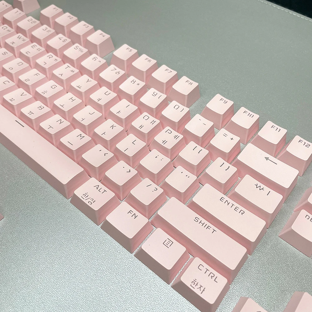 Orosz Koreai Áttetsző keycaps 104 számára Gépi Kulcskarika Összeegyeztethető vel MX Pénztárablak DIY Kicserélés Alatámaszt ledes Világítás