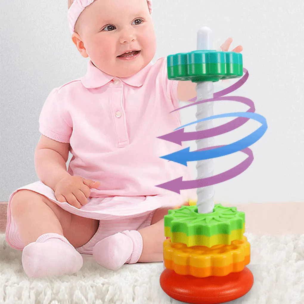 

Unique Gift Choice Educational Rotating Tower Toy For Kids Easy To Assemble Educational Toy