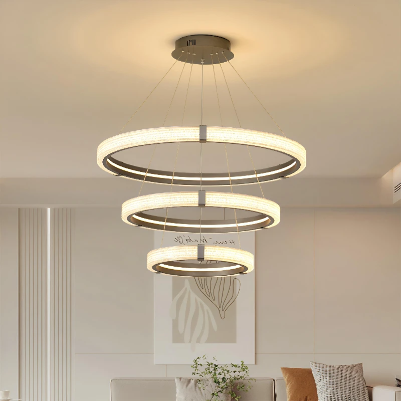 Nordic Circular Acrylic Dining Room Chandelier Applicable To Living Room Decoration Lighting Dining Room Chandeliers