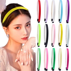 Grosgrain Ribbon Headbands for Crafts Plastic Headbands with Teeth Solid Color Hairband Plain Girls Headbands Hair Accessories