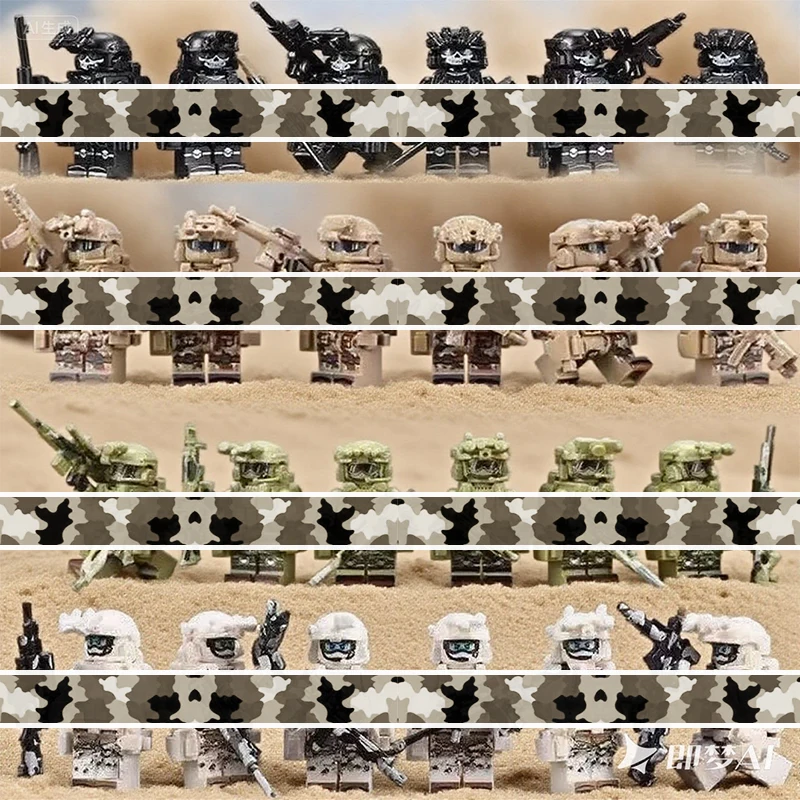 2025 Military Building Blocks Figures Set - Special Forces Camo Commando, Army Soldiers Role Play Toys Gift for Boys 8+ Year old