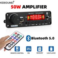 50W DIY Amplifier Bluetooth Decoder Board 6-18V 6.5mm Microphone FM Radio TF USB Car Audio Music Player Speakers Car kit Audio