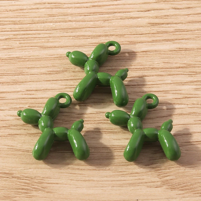 Tusember 10 Stück Cartoon-Anhänger in Bonbonfarben, Tier-Hunde-Charms für die Schmuckherstellung, Ohrringe, Halskette, DIY, Schlüsselanhänger, Bastelbedarf – Detail 10