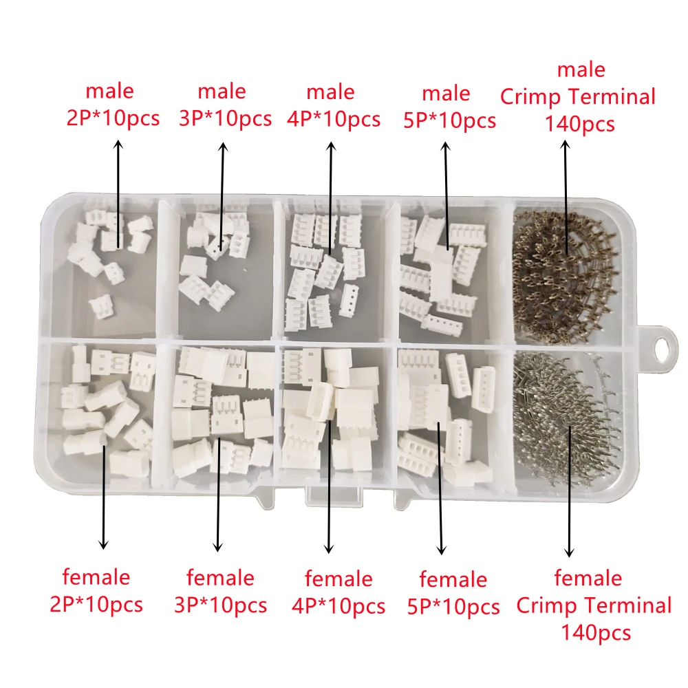 JST ZH 1.5mm Pitch 2/3/4/5Pin Connector Terminal Kit Male Female Plug Housing Header JST Adaptor Wire Connectors