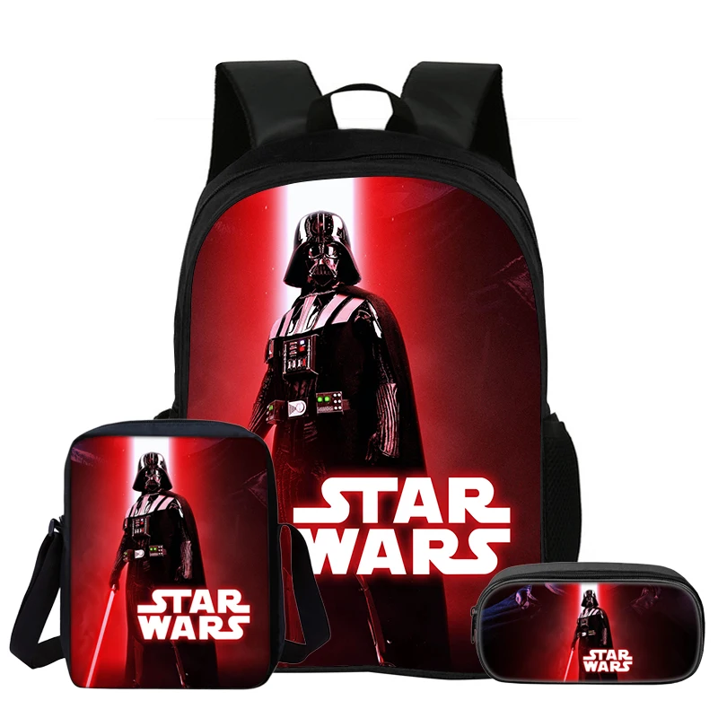 Star Wars Movie Kids 3Pcs Set Backpack Student School Shoulder Bag Pencil Bags Bookbag Rucksack Best Gift