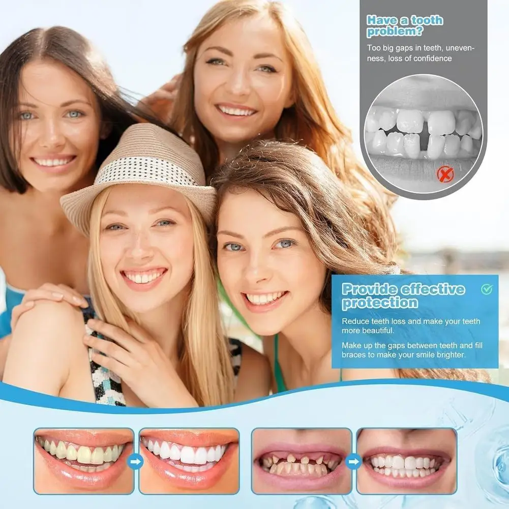 Silicone Denture Adhesive Set Simulated Temporary Smiling Denture Dental Adhesive Kit for Comfort And Natural Smile