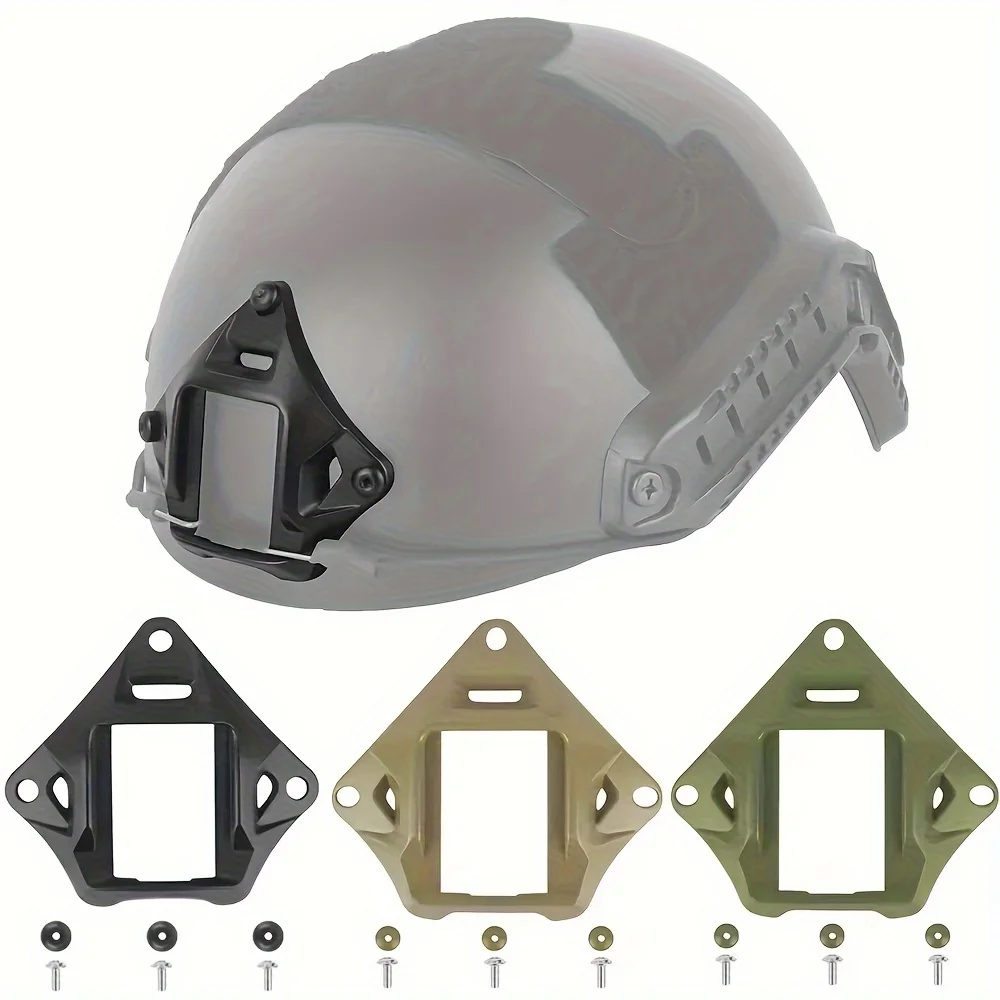 Base adaptadora de tallo de sepia táctica Base de soporte para cámara de acción Airsoft NVG Mounting Shield Equipos de protección Accesorios para cascos