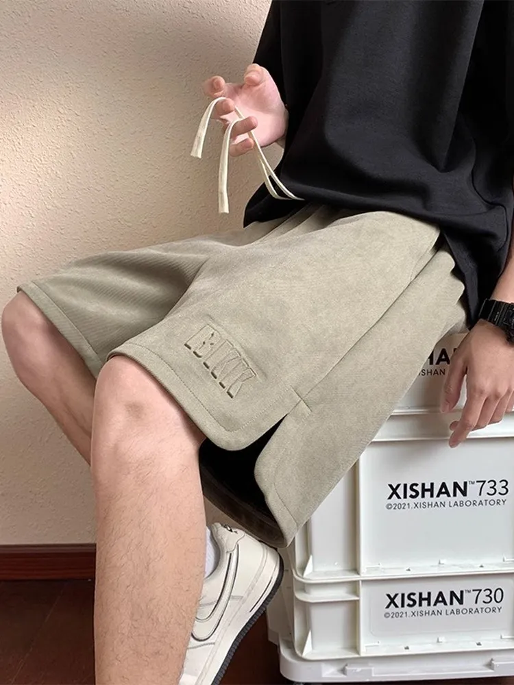 

Американские свободные прямые шорты для мужчин, тонкие, летние, повседневные, свободного кроя, бриджи, большие размеры, спортивные, модные