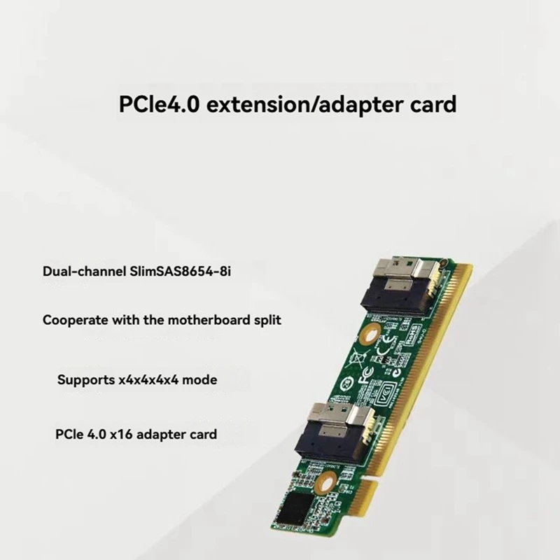 عالية السرعة PCle 4.0 16X إلى SFF-8654 محولات بطاقة التمديد SFF-8654 محولات بطاقة للكمبيوتر 1U Server-ABVP #3