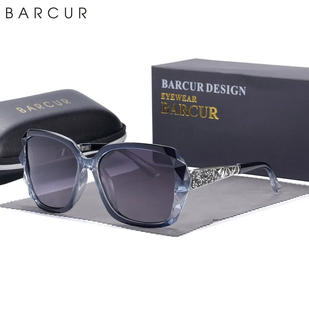 

BARCUR Легкие роскошные и элегантные солнцезащитные очки в отпускном стиле с украшением в большой оправе, форма лица, защита от ультрафиолета