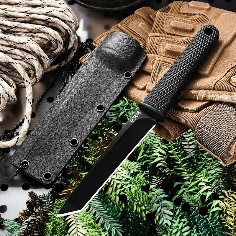 2024 new outdoor tactical knife, edc portable mountaineering adventure camping knife, essential tool for hiking self-defense