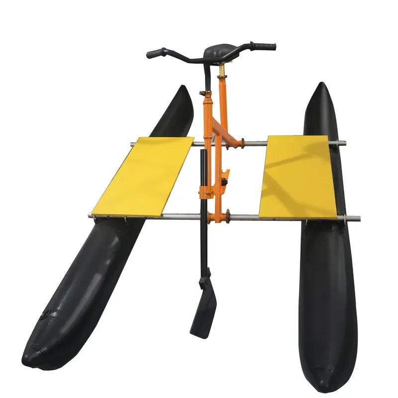 Portable Inflatable PVC Water Bike for 1 Person Floating Ocean Pedal Bicycle with Propeller Fun Summer Sea Toy for Adults