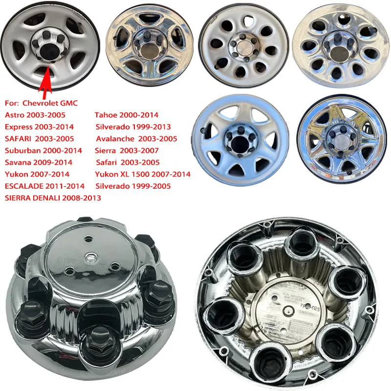 

For Chevrolet GMC Astro Tahoe Silverado Safari 6-hole chrome wheel cover