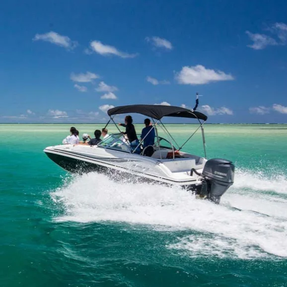 27ft Aluminum Jet Boat Luxury Sport Model for Family, Fishing & High-Speed Cruising with Outboard Engine