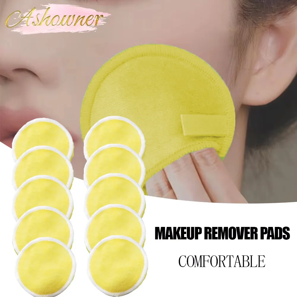 1/5/10pcs Reusable Cotton Pads Bamboo Fiber Makeup Remover Pads Washable Rounds Cleansing Facial Cotton Make Up Removal Pads