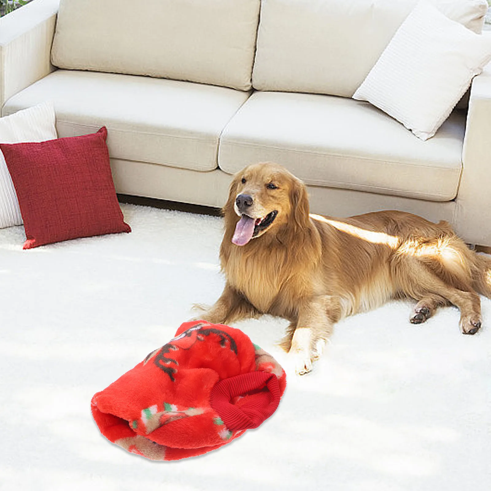 

M Size Christmas Dog Clothes Soft Breathable Winter Pet Costume for Holiday Party Warmth Puppy Apparel Puppy Costume