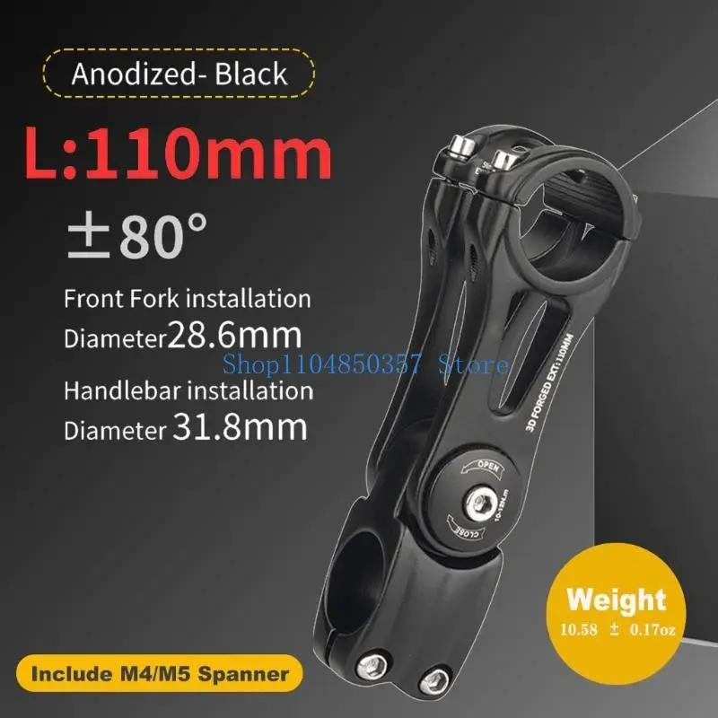 

652F Bicycles Handlebar Stem Risers for Bicycles Stem Bikes Stem Height Adjustable