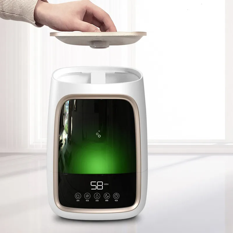 Humidificateur d'air domestique silencieux pour chambre à coucher, machine d'aromathérapie pour bébé enceinte, petit vaporisateur de grande capacité, 4L