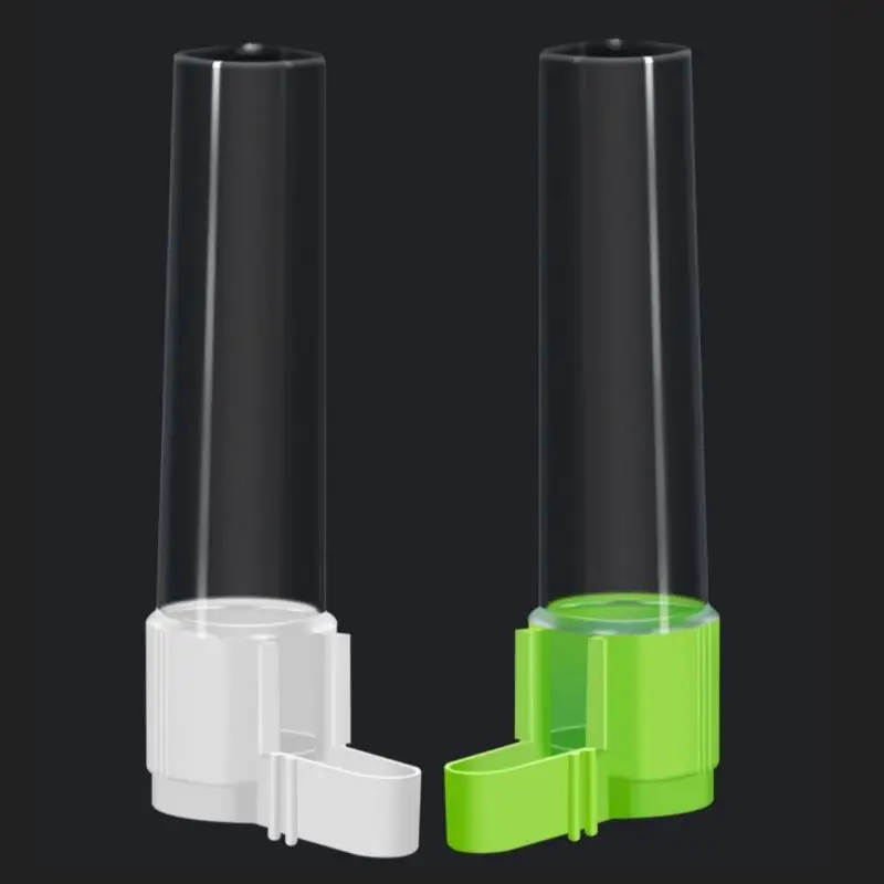 Automatischer transparenter Vogel-Wasserspender und Futterspender, Wasserflasche, Anti-Spatter, leicht zu reinigen, einfaches Design, Haustier-Vogelzubehör