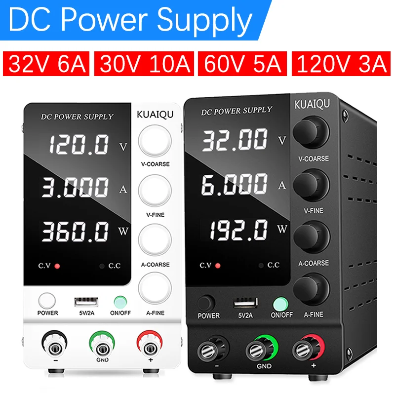 

Adjustable DC Regulated Power Supply Laboratory Four-Digit LED Display Stabilized Bench Power Source Voltage Regulator Switching