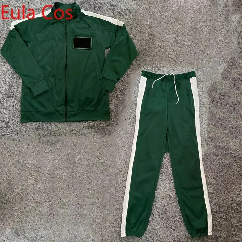 Jeux De Calmars คอสเพลย์ผู้ชายสีฟ้ากีฬาเสื้อกันหนาวผู้หญิงเกาหลีปลอมตัว Hoodies สําหรับทีมเกมบทบาทเล่น Carnival Party