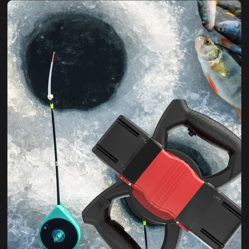 high torque lithium-ion ice drill for winter fishing for outdoor fishing and ice punching machine.