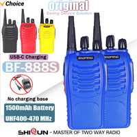 BF-888S Long Range Walkie Talkie Baofeng Portable 5W UHF400-470MHz 16Channel Upgrade USB-C Charging Two Way Radio Children's Toy