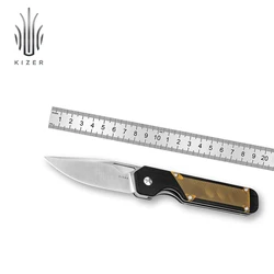 Kizer Folding Knife V3634C1 Militaw 154CM Steel With G10+PEI Handle Knife 2024 New