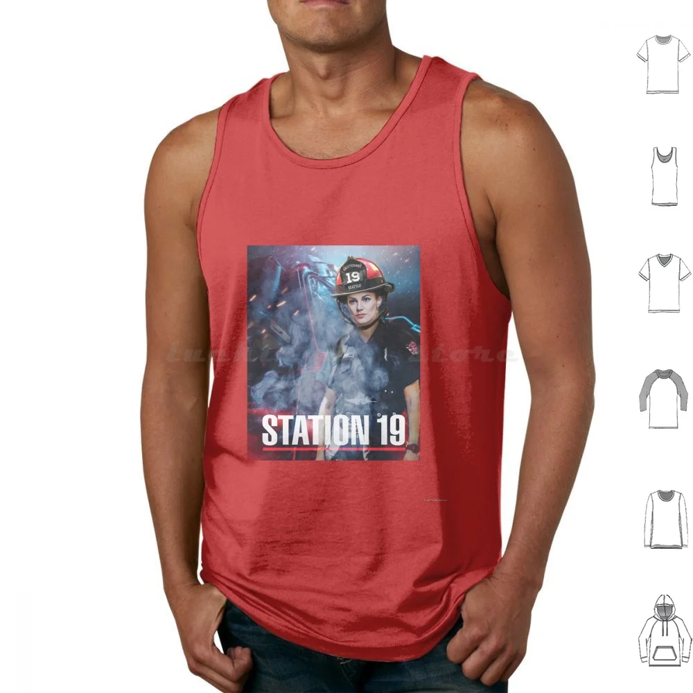 Maya Bishop Station 19 Tank Tops Print Cotton Maya Bishop Station 19 Grey S Anatomy Danielle Savre Stefania Spampinato