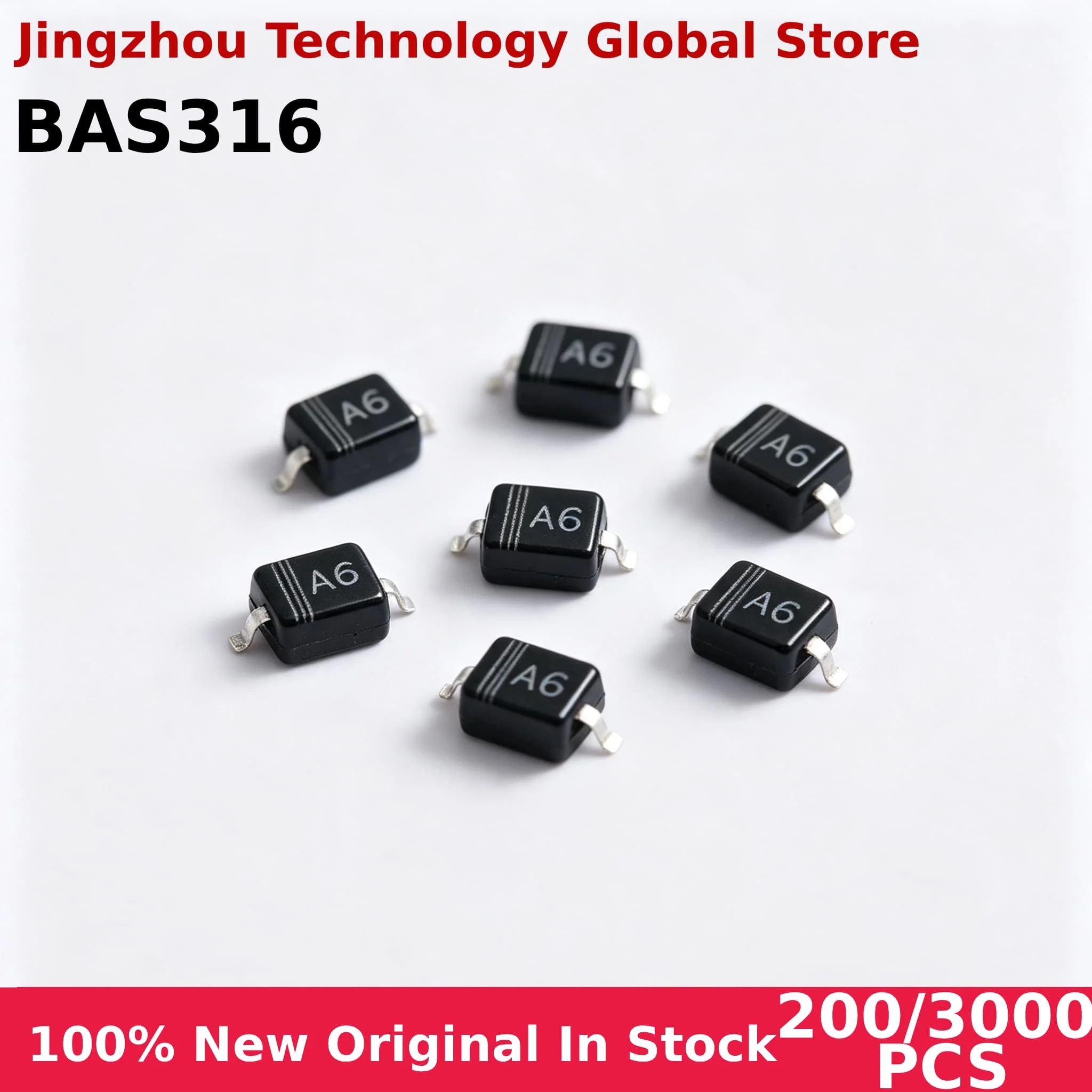 100% New 200/3000PCS BAS316 A6 SOD-323 Switch Diode Chip Wholesale