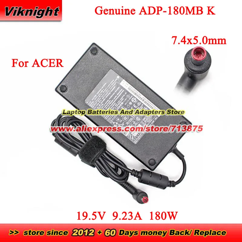 Genuine ADP-180MB K AC Adapter 19.5V 9.23A 180W for Acer PREDATOR G9-791-788M for MSI GP73 GL73 GE75 GL63 with 7.4x5.0mm tip