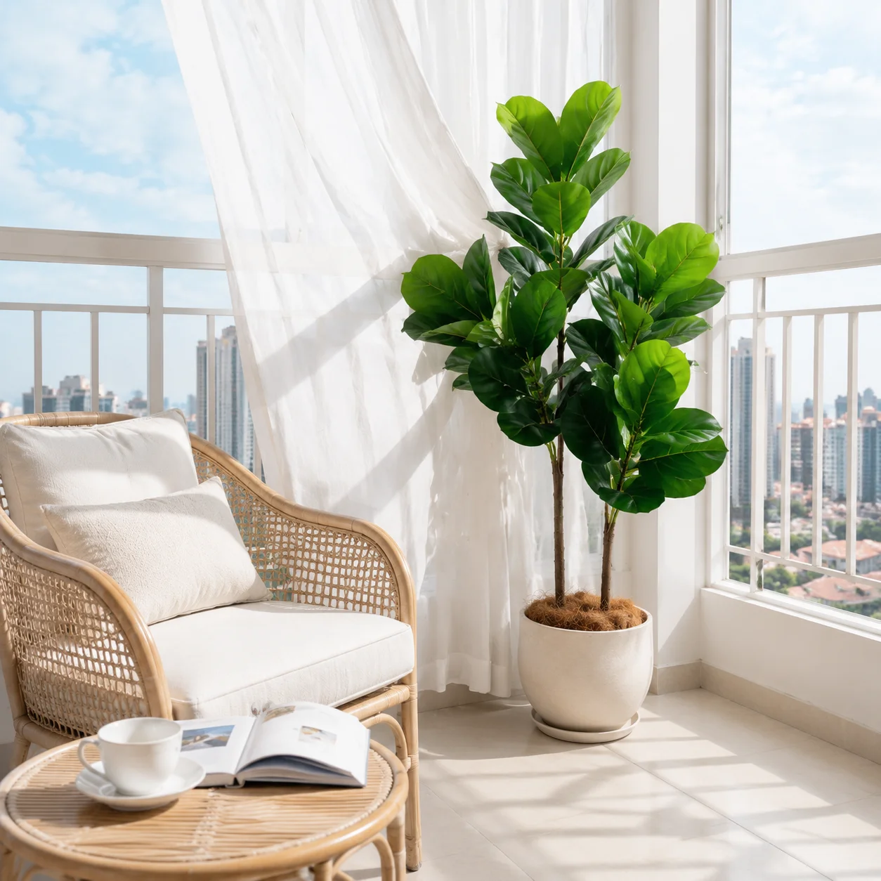 ต้นไม้ประดิษฐ์ ฟิคัส ลิราตา ขน - Ficus Lyrata Tree บทวิจารณ์และราคา