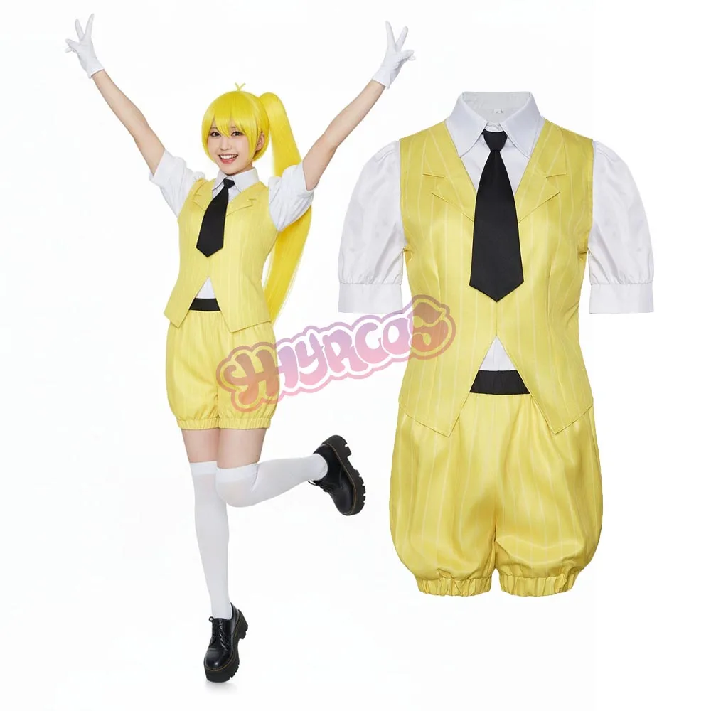 

Костюм для косплея Акиты Неру, 6 предметов: желтая куртка, шорты, парик, набор для Хэллоуина, сценических выступлений, аниме-конвенций