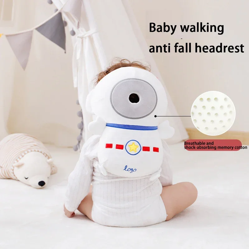 Cartoon Baby Head Protection Pillow - Breathable anti fall hat suitable for young Kids Learn Walk Back Cushion head protection