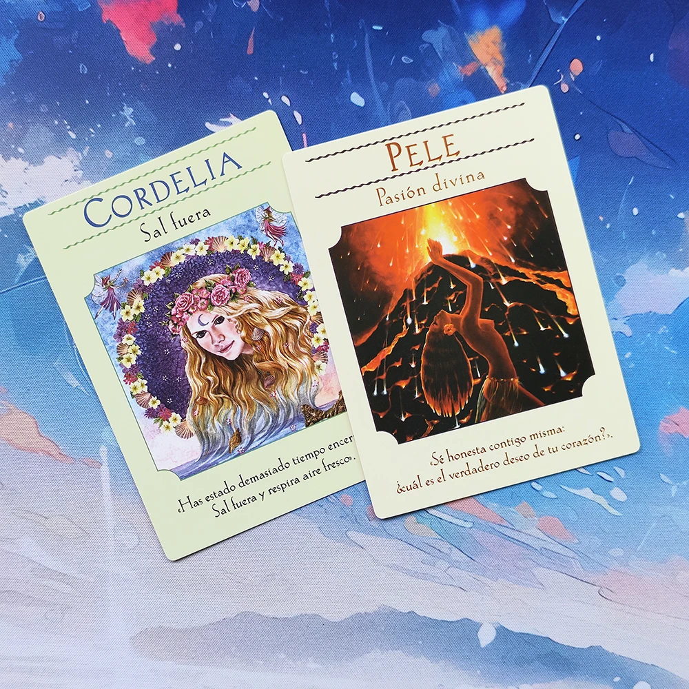 Las Cartas Del Oráculo De Las Diosa Edición en español Cartas oráculo by DOREEN VIRTUE Tarjetas de palabras clave en español