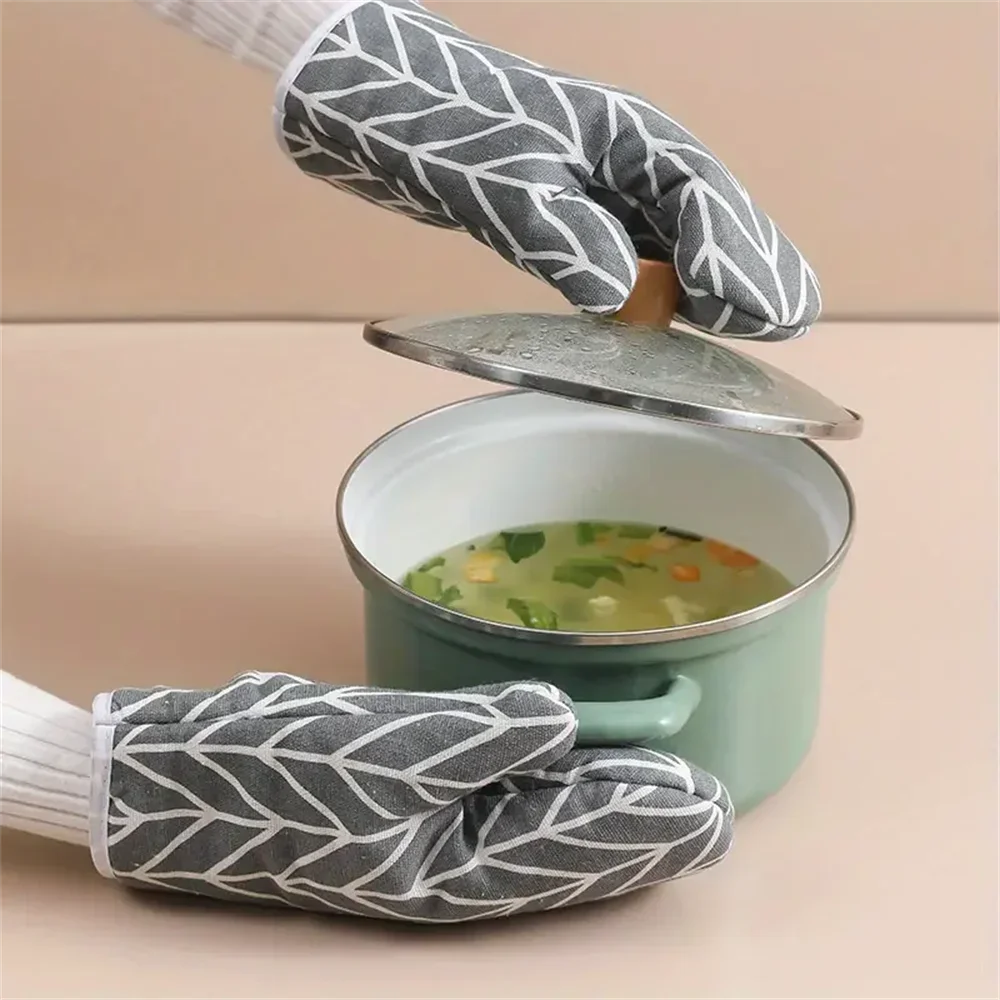 2pcs Kitchen Oven Mitts,Insulated Gloves,Heat-Resistant Microwave Gloves,All Clad Oven Helper,Cooking Tools Set,Baking Supplies