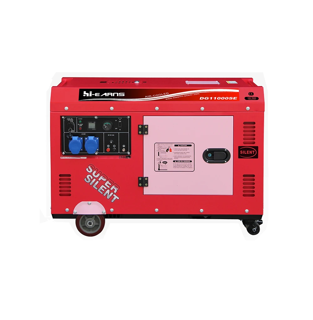 Hi-earns 8kw 10kva silent type air cooled 198F engine made in china die·sel generators prices