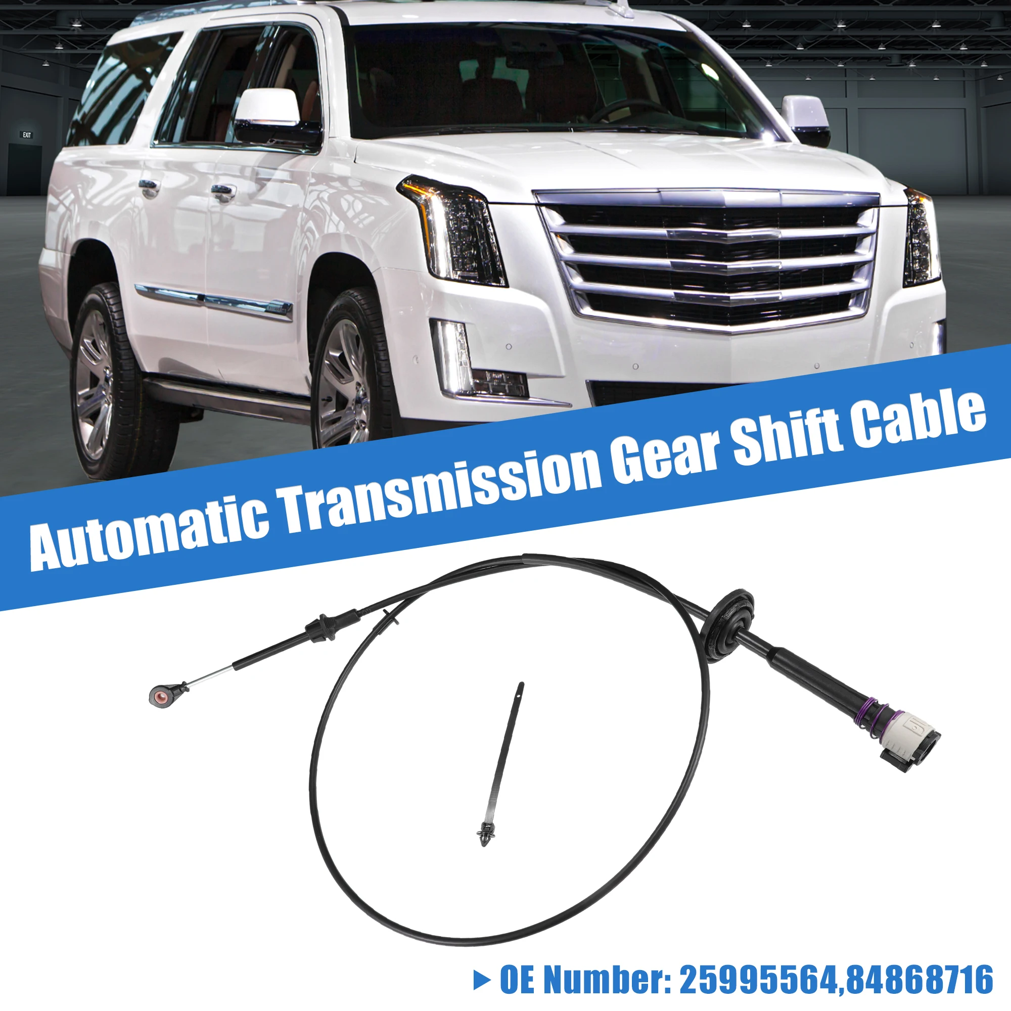 X Autohaux Transmission Gear Shift Cable No.25995564 for Cadillac Escalade for Chevrolet Silverado 2500HD 3500HD 2008-2014