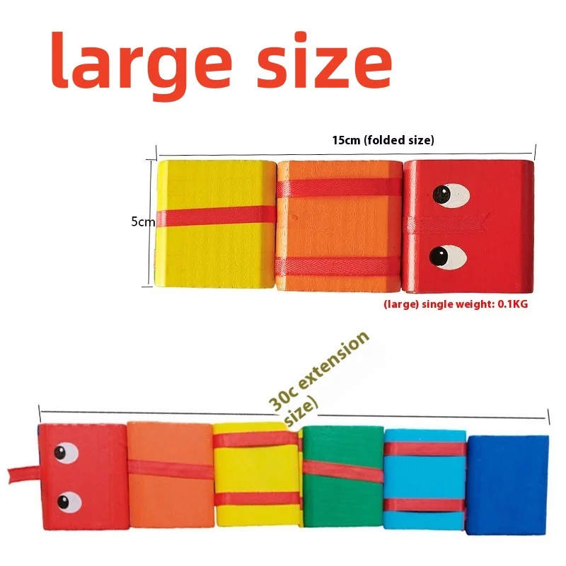 Lustige Kinder Holz pädagogische Farbe kognitive Spielzeug umdrehen visuelle Fehler Spielzeug Zaubershow umdrehen Bausteine Party Geschenk – Detail 2