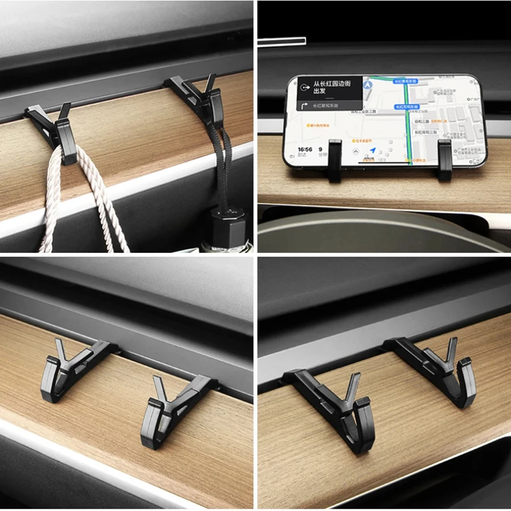 

​Mobile Phone Holder for Tesla Model 3 Y 2021-2023 Instrument Panel Dashboard Hook Air Outlet Bag Bracket Hooks Car Accessories