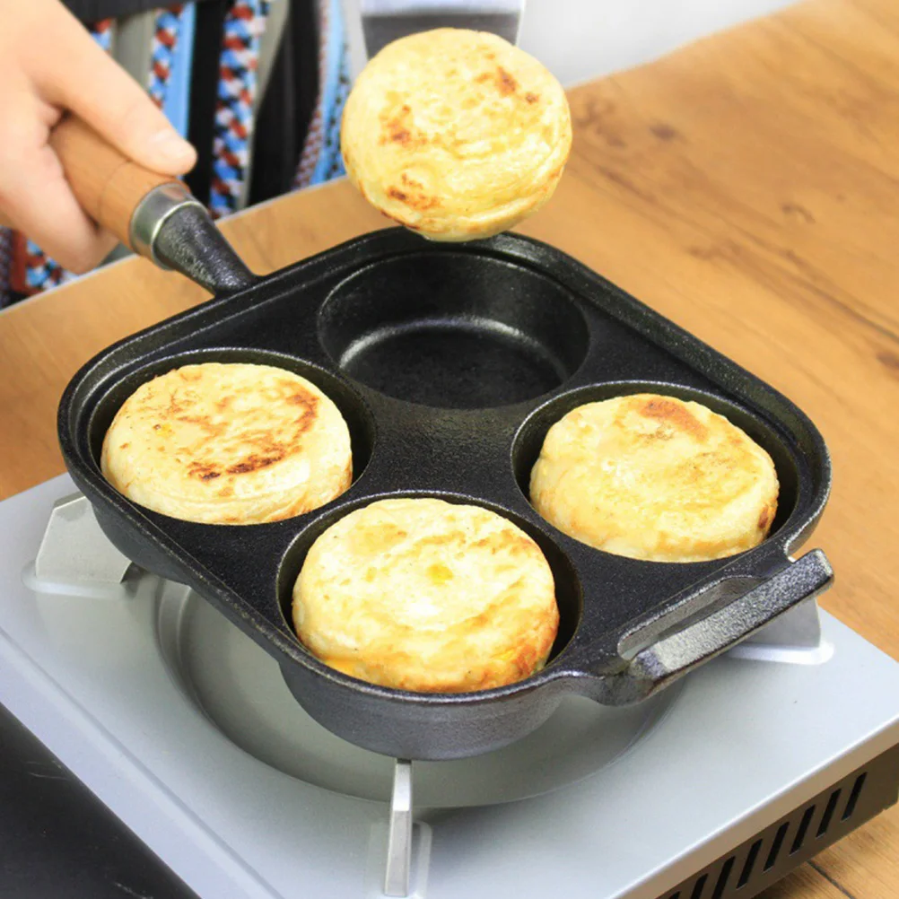 

Сковорода для яиц с четырьмя отверстиями, антипригарная сковорода для завтрака, плита, кухонный инструмент с несколькими отверстиями, кастрюля для приготовления пищи, ровный нагрев