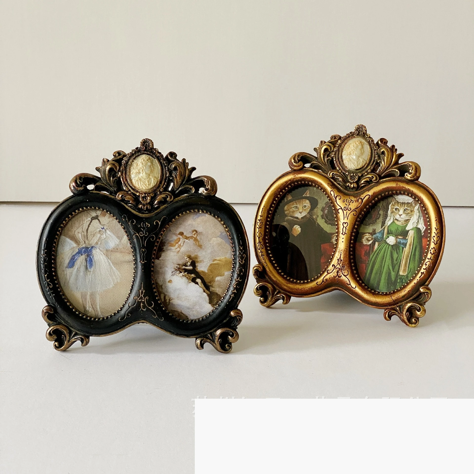 

European classical court engraved resin photo frame retro niche creative French mural wall decoration hanging painting