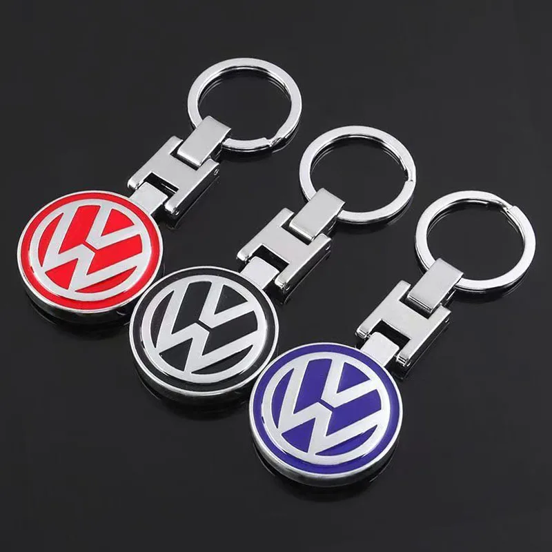 Volkswagen Series Metal Keychain Car Key Rings For VW Golf Polo GTI Tiguan R-Line Passat Variant Jetta Santana Atlas ID.3 ID.7