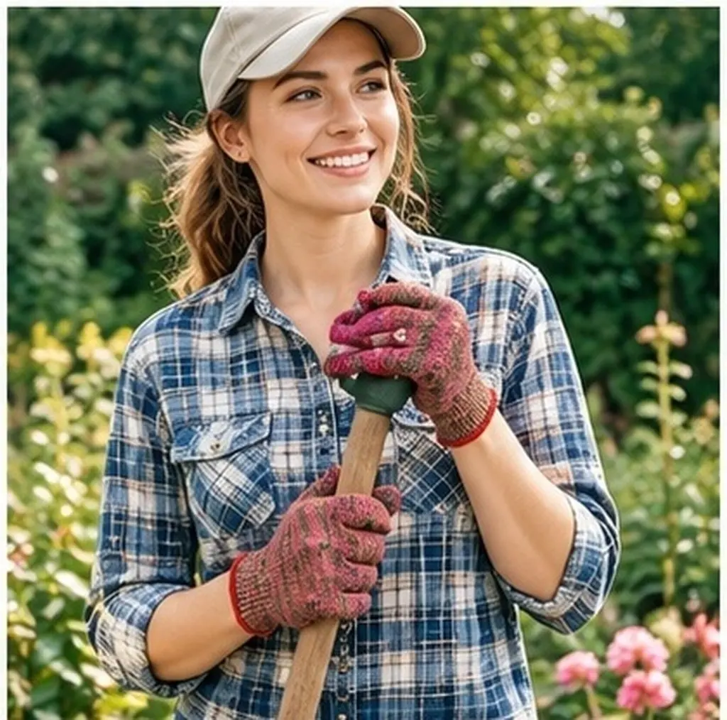 12Pairs Non-Slip Wear-Resistant Garden Gloves Breathable Flexible Nylon for Gardening Yard Work Landscaping DIY Outdoor