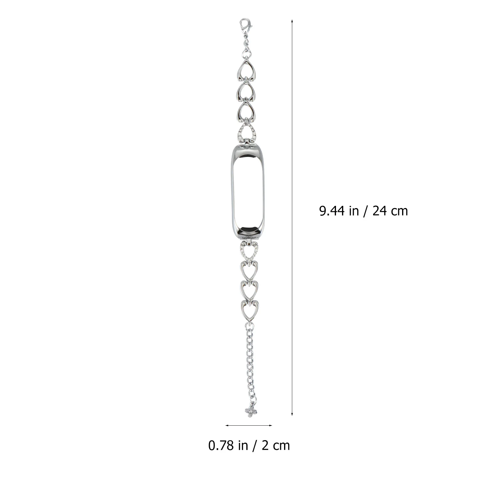 Metal Heart Shape Watch Band Luxury Zinc Alloy Strap Durable Comfortable Quick Release Wristband for Men Women Smart Watch Bands