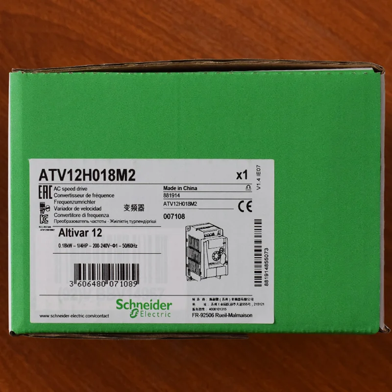 

ATV12H075M2 ATV12H037M2 ATV12H055M2 ATV12H018M2 ATV12HU15M2 ATV12HU22M2 VFD Inverter New