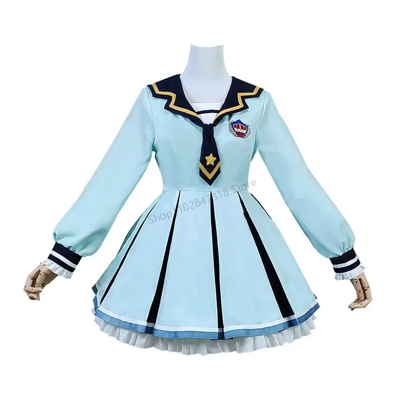 Aikatsu Stars! Costumes Nijino Yume Cosplay Dresses Four Star Academy Schoolgirl Sailor Suit Idol Singer School Uniform Skirt